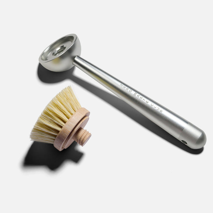 Modular Metallic Dish Brush - Replaceable Head Zero Waste Club