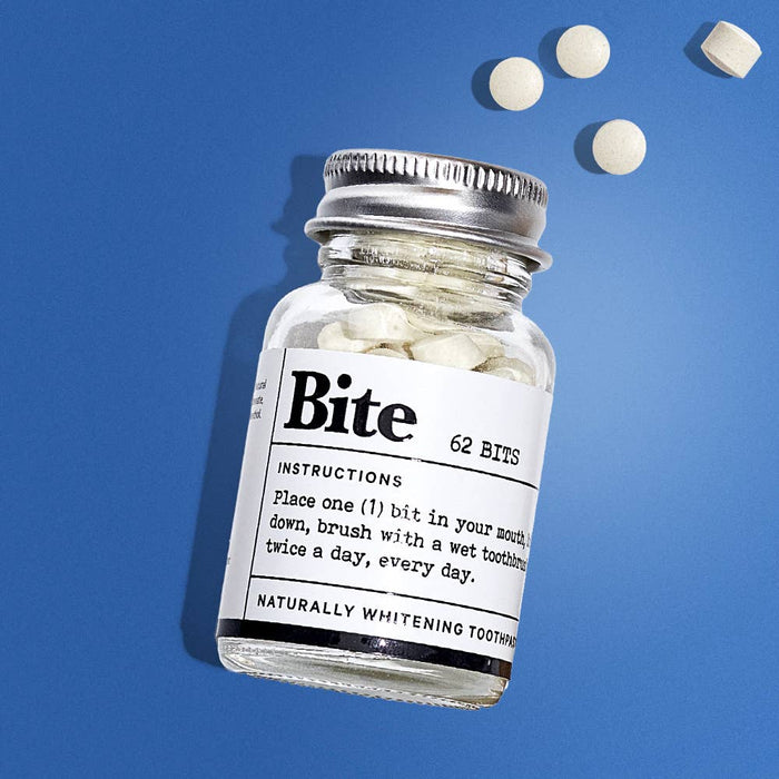 Mint Toothpaste Bits - Plastic-Free Teeth Whitening Solution (62 bits / 1 month supply) Byome