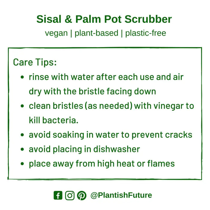 Sisal & Palm Pot Scrubbers - Sustainable and Scratch-Free Cleaning