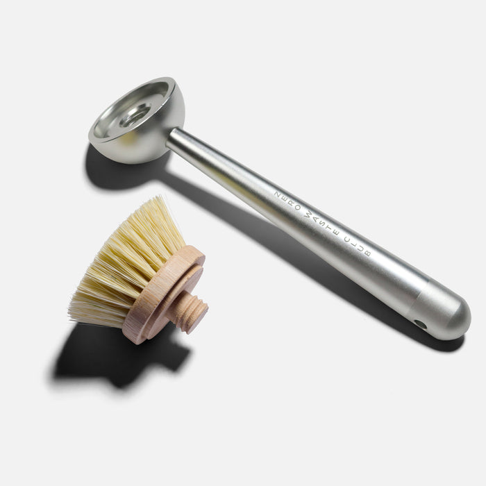 Modular Metallic Dish Brush - Replaceable Head