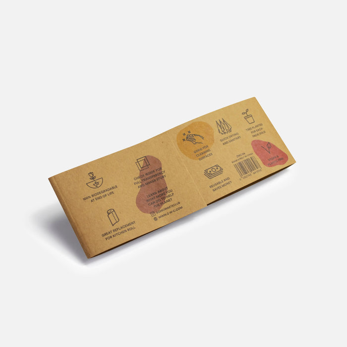 Cardboard box with printed graphics and text on a white background